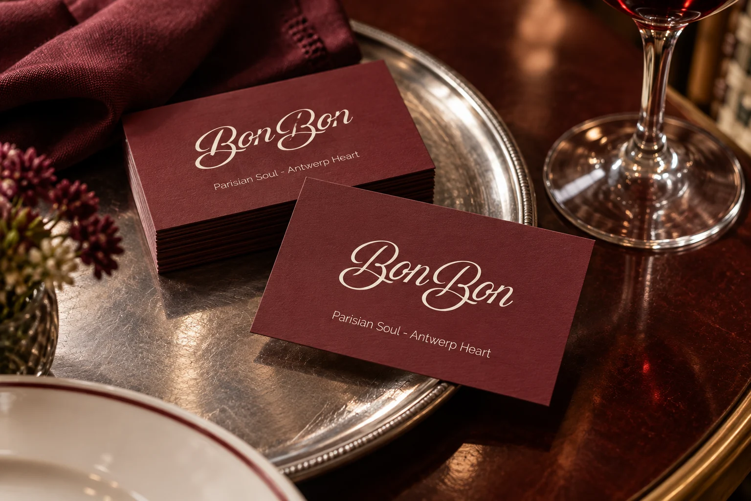 Bonbon Antwerp · Branding · webdesign · drukwerk