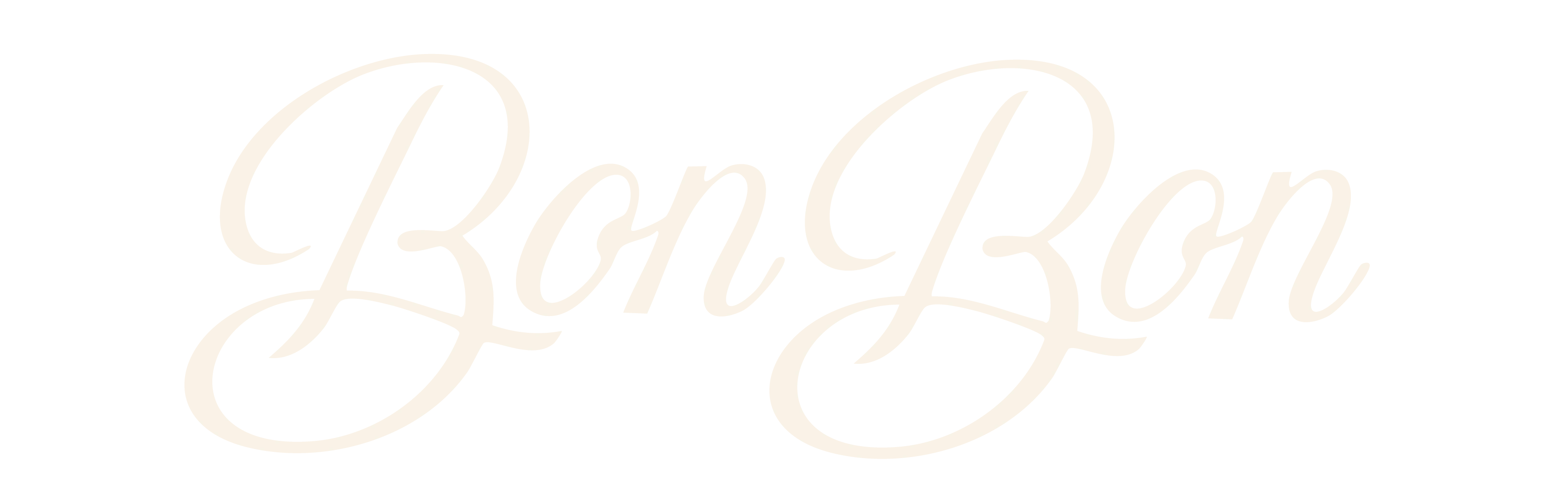 Het originele Bonbon-woordmerk in crème