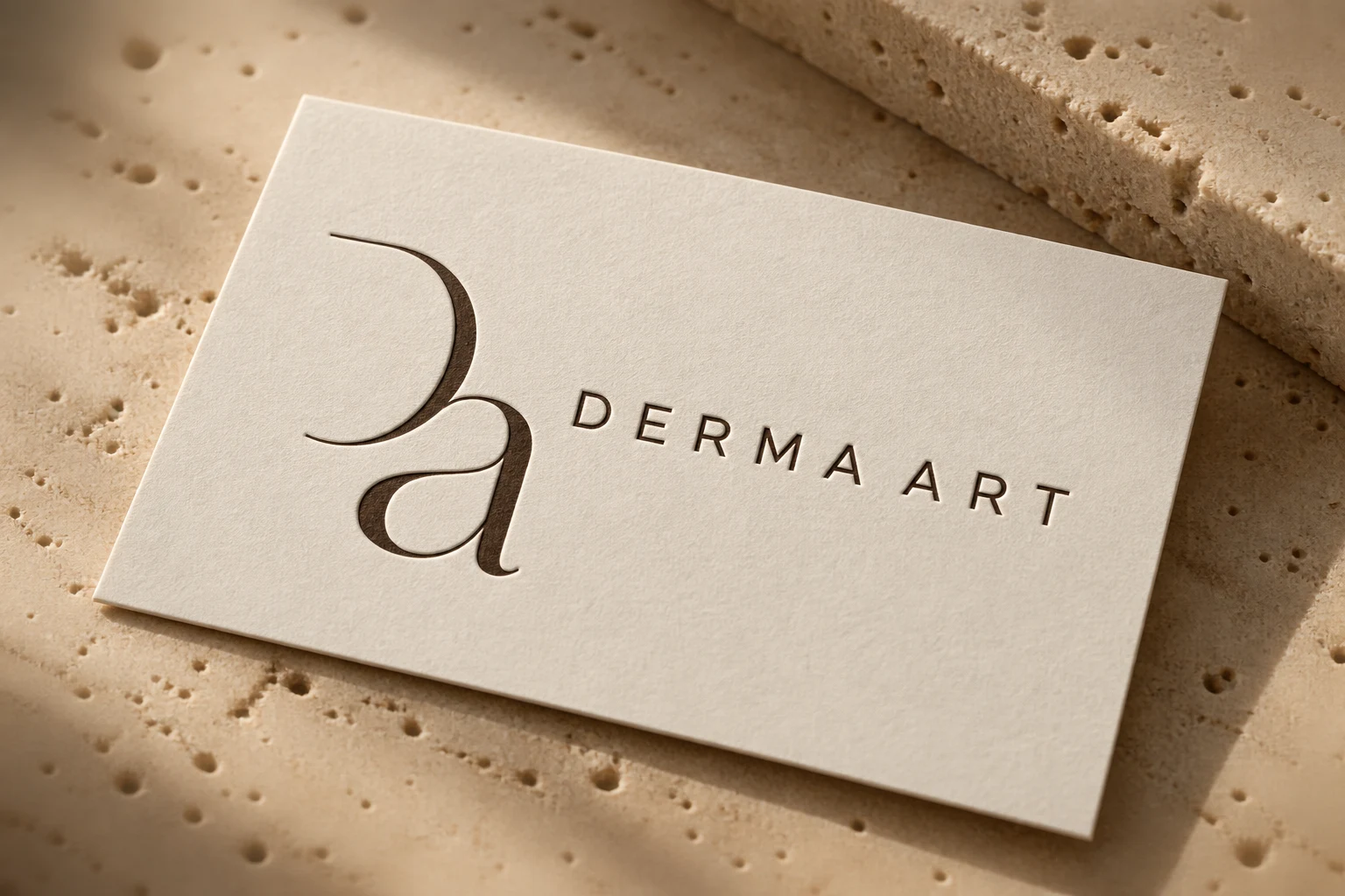 Derma Art logo op papier