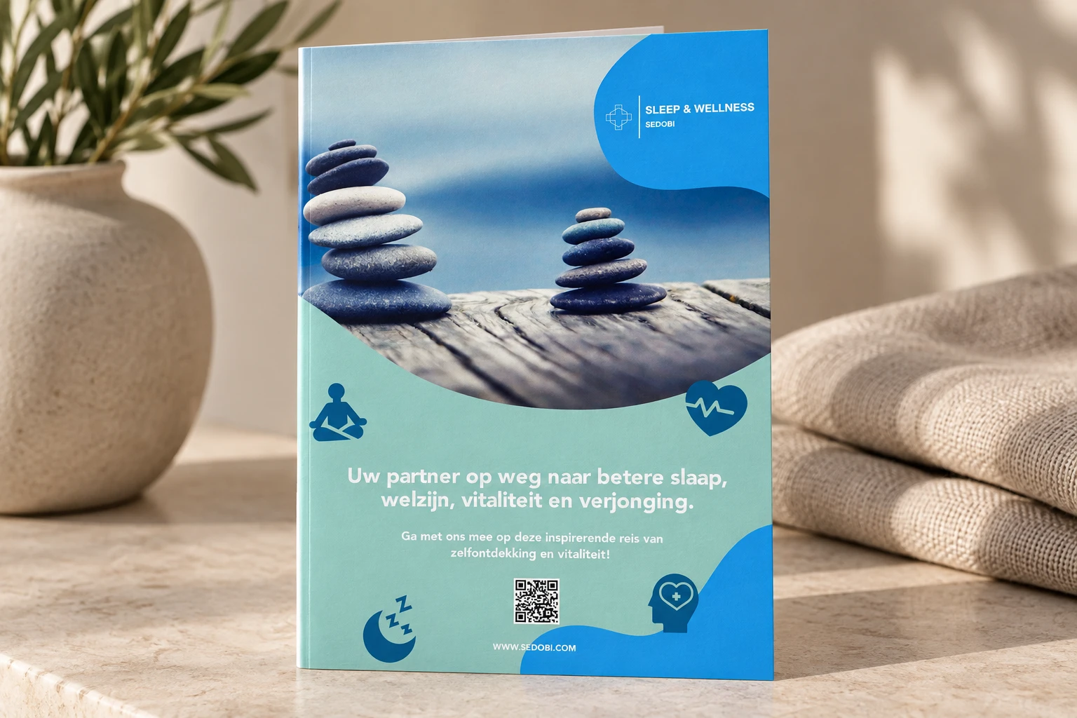 De brochurecover als drukwerkmockup.